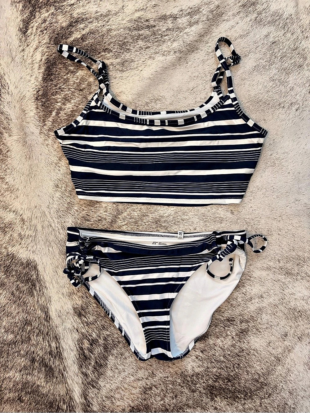 Aerie Navy Striped Bikini